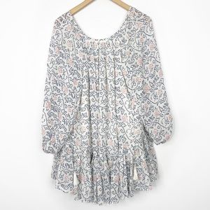 Ulla Johnson Flowy Mini Dress Delicate Floral Print